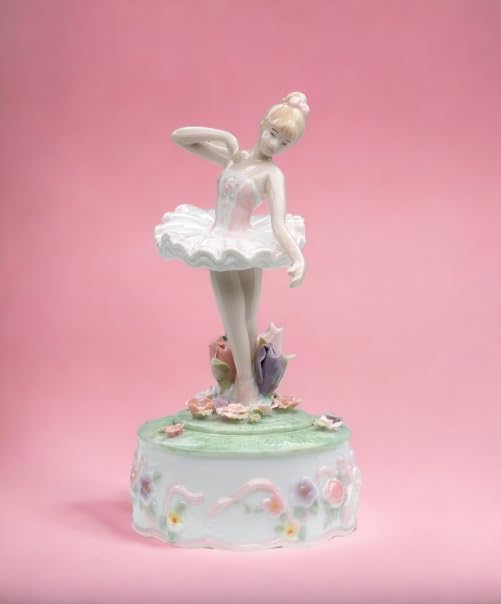 Miniatura 8 de Cosmos Gifts 96206 Figura musical de bailarina de bailarina de porcelana fina bailarina bailarina de música con cuerda (melodía musical bailarina),
