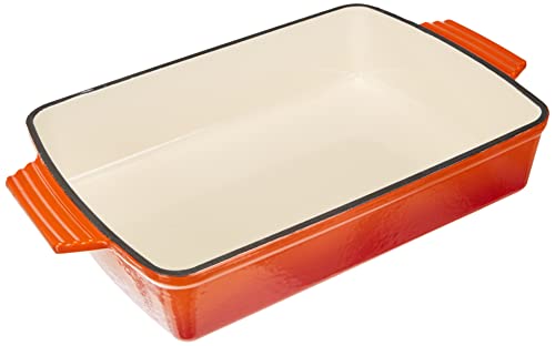 GSW 718363 Shadow Plat à gratin en fonte Orange 28,5 x 20 cm 2,8 l