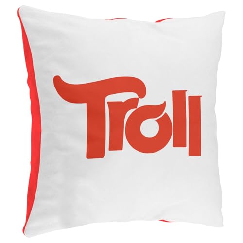 Fabulous Housse de Coussin en Peluche Rouge - Troll Jeux Vidéo Meme Internet Gamer - 40 x 40 cm Toucher Peluche