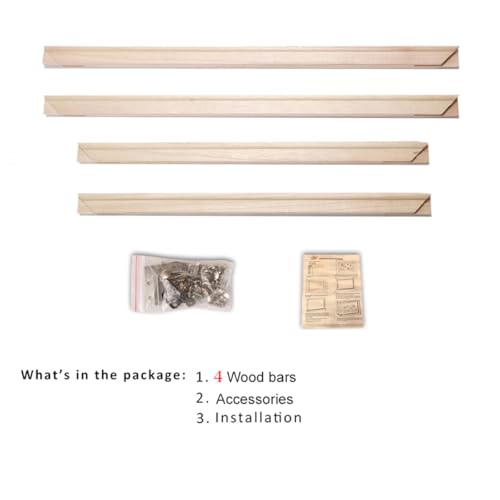 Cadre en bois 120 cm pour toiles et peintures structure stable 60x2 - 8