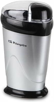 Orbegozo MO 3250, molinillo café eléctrico, 150 W, cuchilla acero inoxidable, tapadera transparente, interruptor de seguridad, color plata