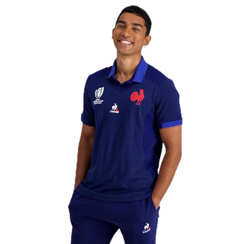 Le Coq Sportif Ffr XV Polo Replica SS Cdm M Pblue Inten T-Shirt, Intense, XXL Homme