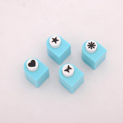 Image of Itsy Bitsy Craft Punch 4 different Designs Blister Pack for Card Making Scrapbooking Journals Albums DIY Projects Easy Precise Paper Cutting Small Shapes 4pcs