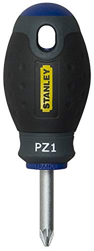 Stanley 1-65-408 Tournevis Pozidriv Pz 1X30Mm Boule Gamme FatMax - Fabriqués En France - Lame En Acier - Sablage De L'Empreinte - Poignée Soft Grip - Liaison Quasi Incassable - Anticorrosion