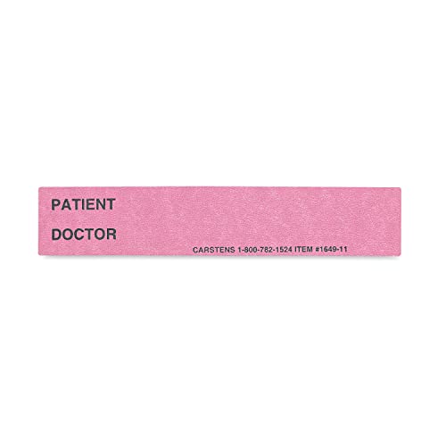 Carstens - Lt Scarlet Patient/Doctor Preprinted ID Cards for 1.5 – 4” Ring Binder Spines - Pack of 100 (1649-10) - Ideal Medical Record Labels for 3 Ring Binders