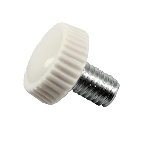 30Pcs M5x6 Hand Tightening Knob Screw Male Thread Clamping Thumb Screw with White Plastic Handle