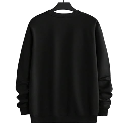 Image of PROSHARX Men's Essential Patch Sweatshirt | Warm, Fleece & Comfortable Round Neck Sweatshirt