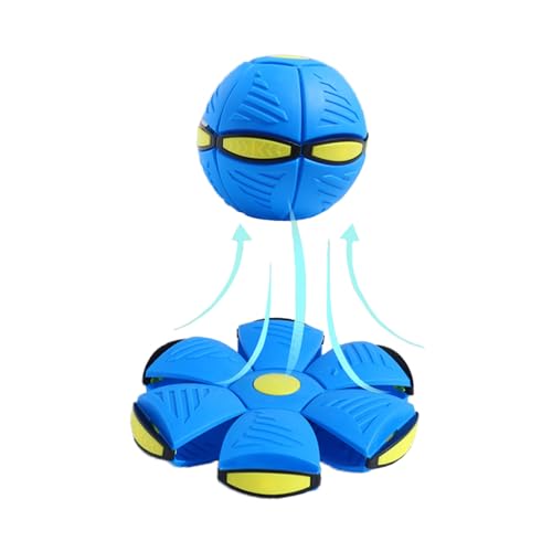 Magic Bouncing Ball Magic Meta Ball Magic Flying Saucer Bouncy Ball Flying Saucer Dog Toy for Interactive Play for Small and Large Dogs (Blue)
