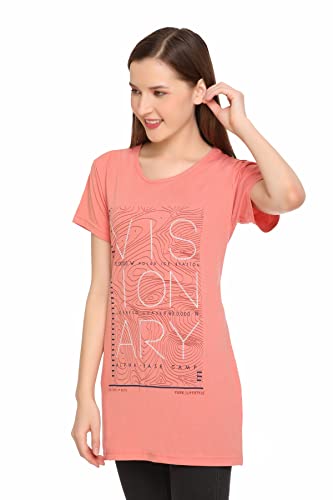 Image of In Love Women's Plus Size Longline T-Shirt with Side Pocket, 3 /4 Sleeve, Crew Neck