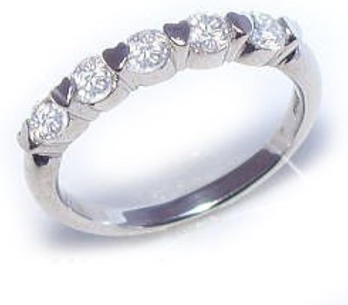 K18 WG ダイヤモンドリング 0.53カラット Amazon | K18 0.53ctダイヤモンドハートエタニティリング Heart 0.53