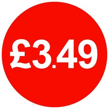 30mm Price Stickers Pack of 500 - Red - £3.49