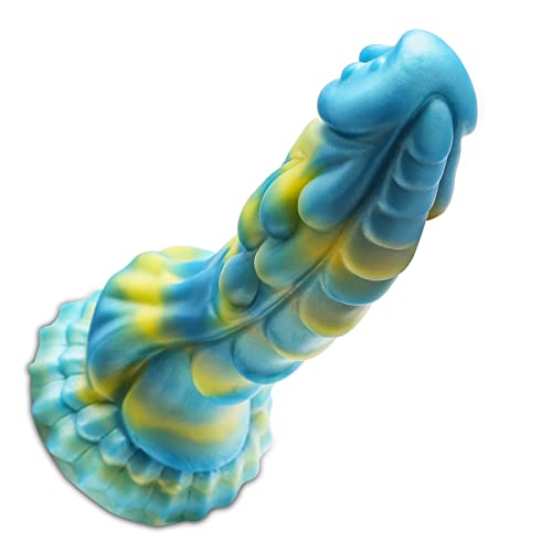 Sex Toy Realistic Silicone Dildo, 8.2 Inch Dragon Lifelike Fantasy Dildo, Soft Liquid Material Dildo with Textured for G-Spot Pleasure, Body Safe Material Adult Sex Toys for Women Men and Couple