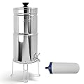 ProOne Big+ Gravity Water Filter System - High Capacity 3-Gallon Polished Stainless Steel NSF Certified Water Filter Dispenser & 1 Filter