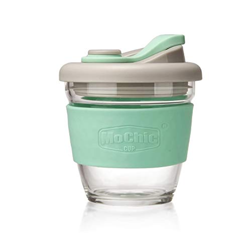 8OZ Reusable Coffee Cup with Leak Proof Lid and Non-Slip Sleeve, Dishwasher