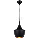 Reproduction of Tom Dixon Beat Shade Fat Pendant Lamp Black