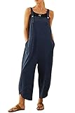 MAGIMODAC Neugetroffene Damen Overalls Latzhosen, unifarbig, casual-optik, seitlich mit 2 Taschen