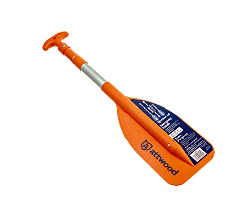 attwood emergency telescoping paddle for boating orange