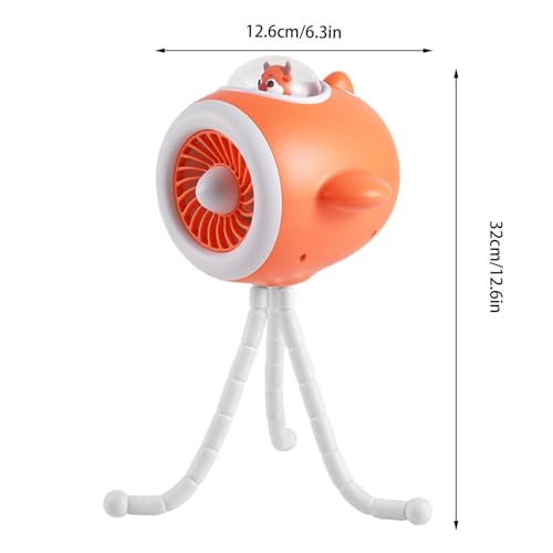 Ventilateur de poussette rotatif à 3 vitesses de vent avec trépied flexible - 6