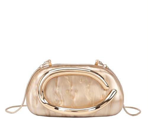 Image of Acrylic Clutch Purse for Women Marbling Evening Wedding Handbags Acrylic Shell Box Purses for Party Prom Cocktail