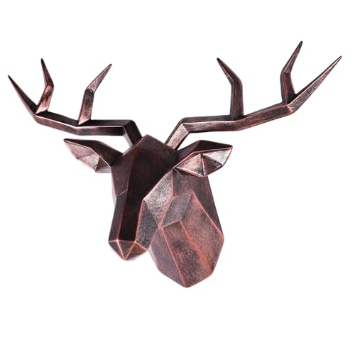 XYQXYQ Kupfer-Hirschkopf-Wanddekoration...