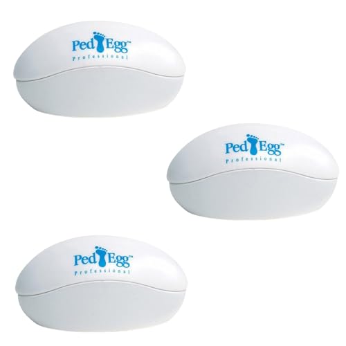 3Pcs Portable Manual Pedicure Tool Effective Comfortable Egg Shaped Foot Scrubber Travel Lightweight Manual Callus Remover for Smooth Feet Care