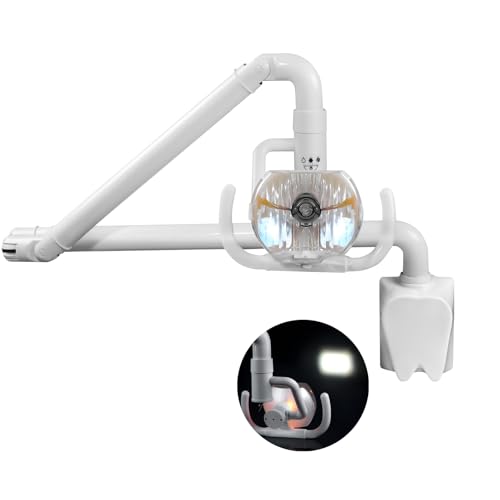 REEHUT 50W Wall Hanging Surgical Examination Lamp Wall-Mounted Shadowless Cold Light Operating Lamp with Arm