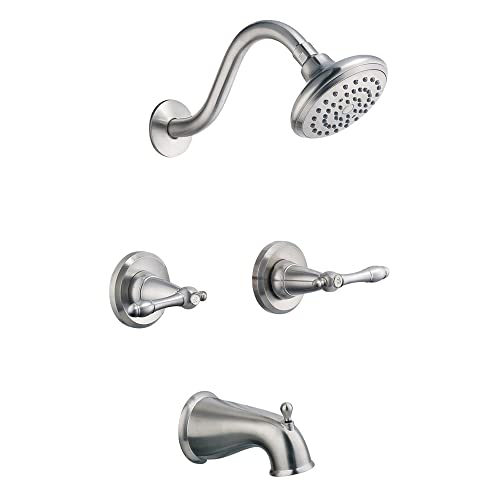Mitigeur douche double manette anti calcaire pour cabine de douche basse pression