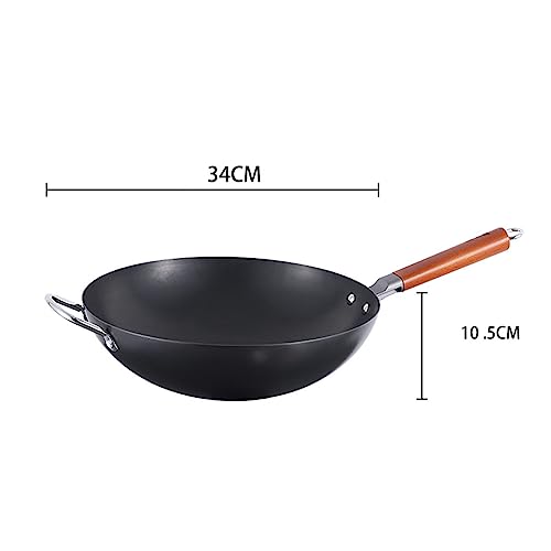 Wok de Hierro Fundido sin Recubrimiento 32 cm miniatura 5