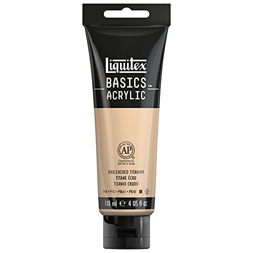 Liquitex Basics Acrylic, 118 ml Tube - Unbleached Titanium, Unbleeched Titanium, 118 ml (Pack of 1)