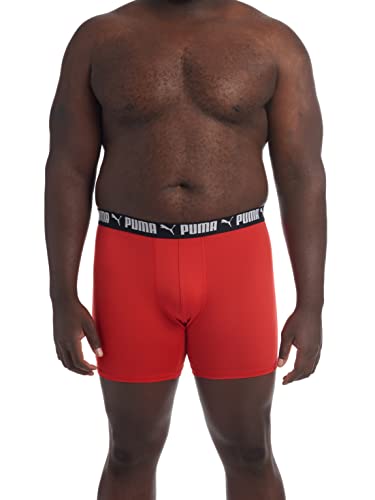 PUMA Men's Big & Tall 3 Pack Athletic Fit Boxer Briefs