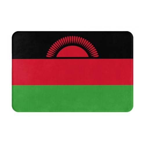 Kastiong Fußmatte, Motiv: Flagge von Malawi, rutschfeste Fußmatte für den Außenbereich, Willkommensmatte, für Zuhause, Eingang, Fußmatte, Indoor-Teppiche