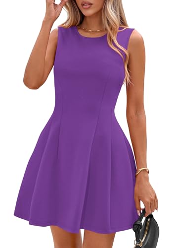 Image of PRETTYGARDEN Summer Dresses for Women 2026 Elegant Classy Spring A Line Business Casual Work Graduation Cocktail Short Dress