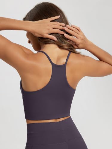 Image of ODODOS Halter Sports Bra for Women Non Padded Strappy Cropped Tops Workout Yoga Crop