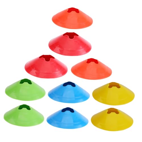 Yardwe 10PCS Football Training Cones Obstacle Markers for Soccer Basketball Drills Durable and Markers for Sports Training Material