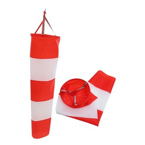 BESPORTBLE 2piezas Manga De Viento Colgante Resistente Bandera De Advertencia De Viento para Jardín Decoración Exterior