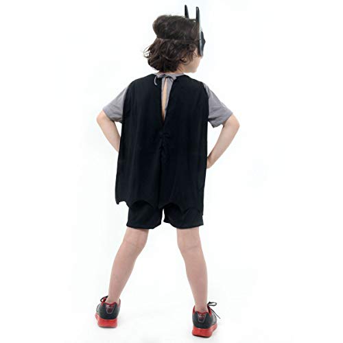 Sulamericana Fantasias Batman Curto Infantil, G 10/12 Anos, Cinza/Preto