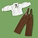XiDonDon Doll Clothing Shirt and Overalls Set for Blyth,Ob24,Licca,Azone BJD Doll Clothes Toys Accessories Gifts (Only Clothes) (Brown Set)