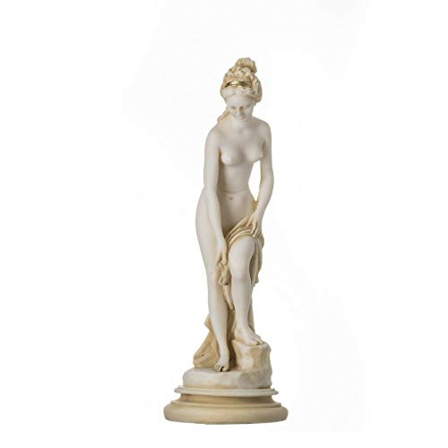 Estatua Helen of Troy en Alabastro Dorada 9 pulg