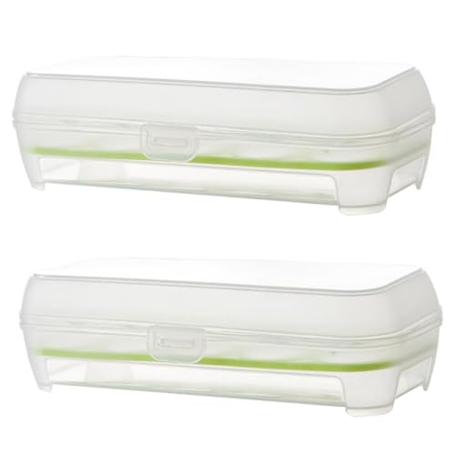 BUGUUYO 2パック 10グリッドプラスチックトレイ 省スペースホルダー 冷蔵庫コンテナ キッチン収納 ランダム