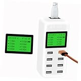 OSALADI 8-Port USB Ladegerät Tragbare USB Ladestation Mit LCD Display 5v/8a Für Smartphones Und Tablets Intelligente Ladetechnologie Schutzmechanismen