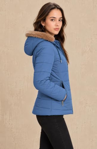 Image of SANE ORIGINALS Winter Jacket for Women with Detatchable Hoodie Cap || Lightweight Full Zipper Regular Fit Warm Jacket for Ladies