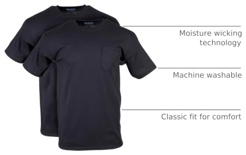 Image of Gildan Unisex Adult DryBlend Workwear T-Shirts with Pocket, 2-Pack