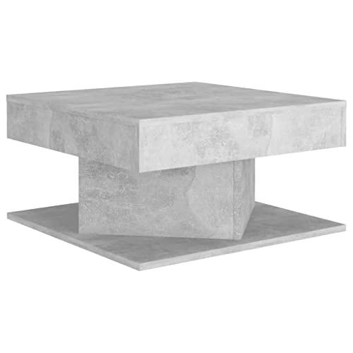 vidaXL Table Basse Table d'Appoint Table de Canapé Bout de Canapé Meuble de Salle de Séjour Salon Intérieur Gris Béton 57x57x30 cm Aggloméré