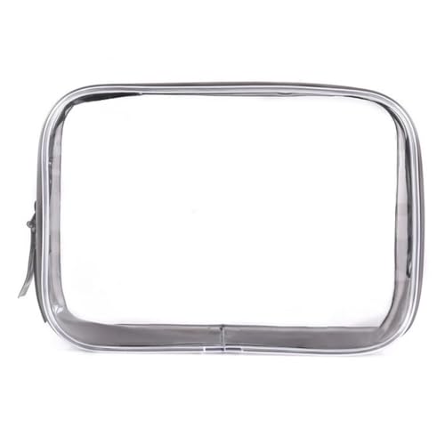 Borsa da toilette trasparente per il trasporto di articoli da toeletta leggera e alla moda borsa per il trucco casual con cerniera custodia per cosmetici Trasparente85 Taglia unica