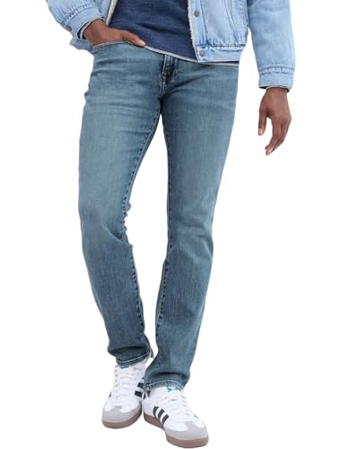 Image of Gap Men Skinny Fit Mid Rise Mid Washed Stretch Denim Jeans