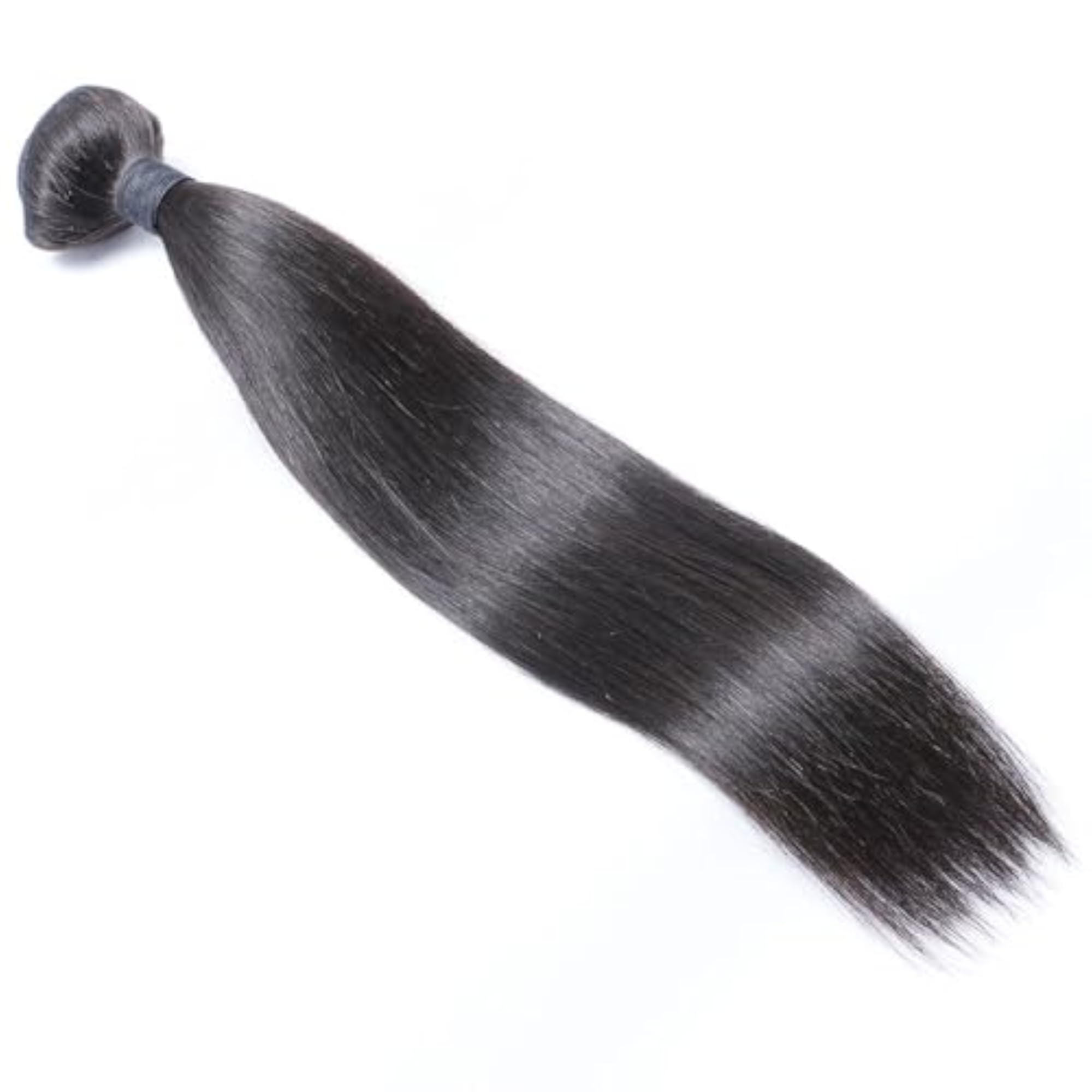 Virgin Remy Human Hair Extensions, 14 Inch Natural Straight Black
