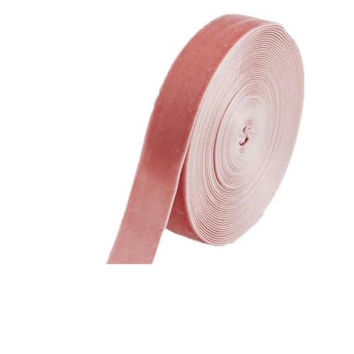 (10 metros/rollo) Cinta de terciopelo de 25 mm, venta al por mayor, cintas de encaje navideñas, decoración para fiestas navideñas, hecha a mano, color rosa carne, 25 mm