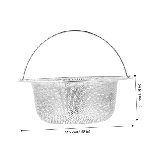 Colador de fregadero de acero inoxidable con mango miniatura 3