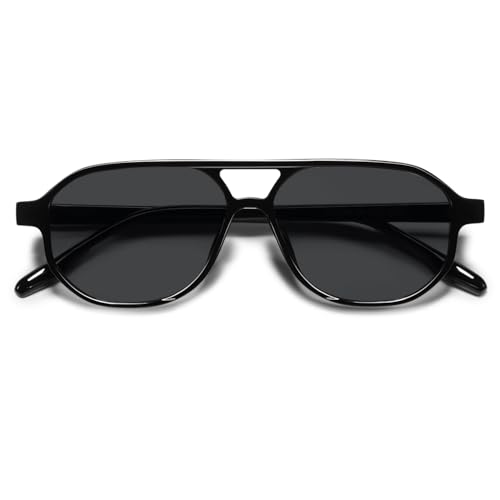 Image of VANLINKER Retro 70s Aviator Sunglasses for Women Men,Classic Small Square Vintage Trendy Hexagonal Shades 2025 UV400 VL9870