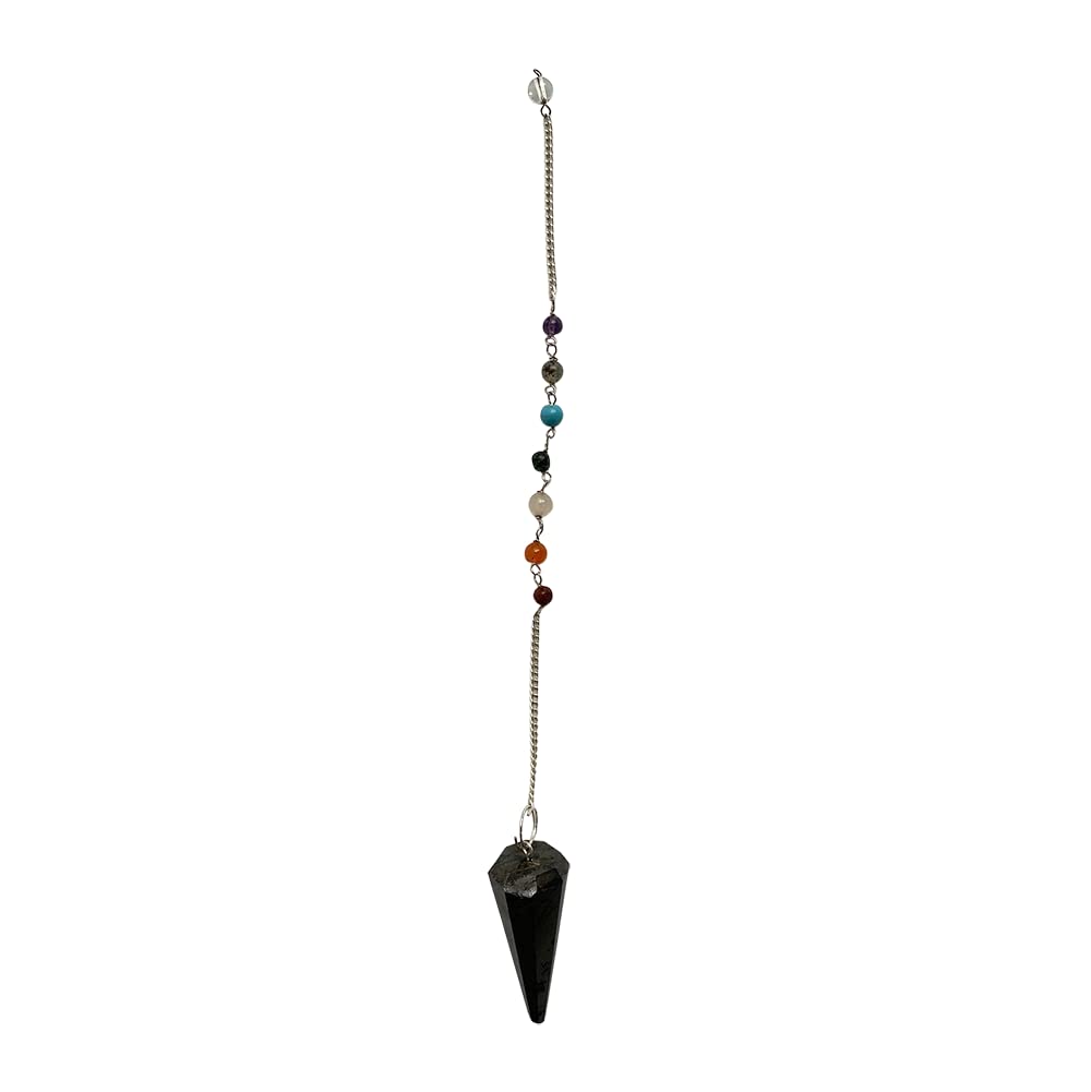 VIE Pendulum with 7 Chakra Beaded Chain, Hematite
